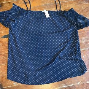 Polka Dot cold shoulder top